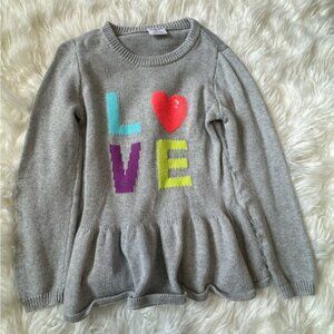 Kids Gray Love Graphic Sweater